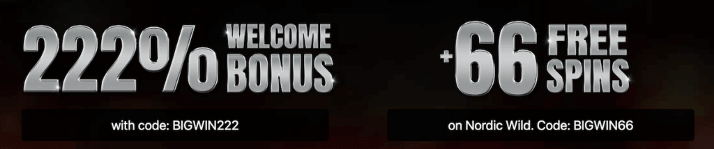 Big Dollar Casino's welcome bonus codes catering to the Canadian audience