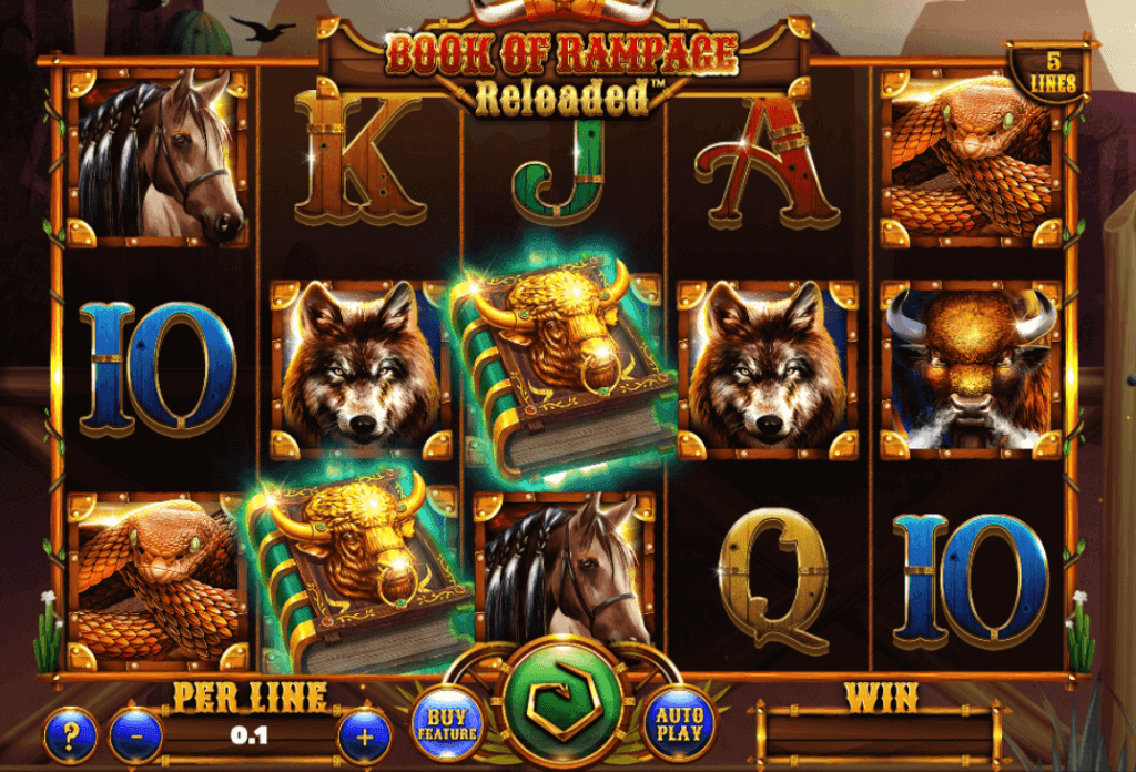 Book of Rampage Reloaded brings a touch of traditional slot appeal with its Special Bonus Spins Round.