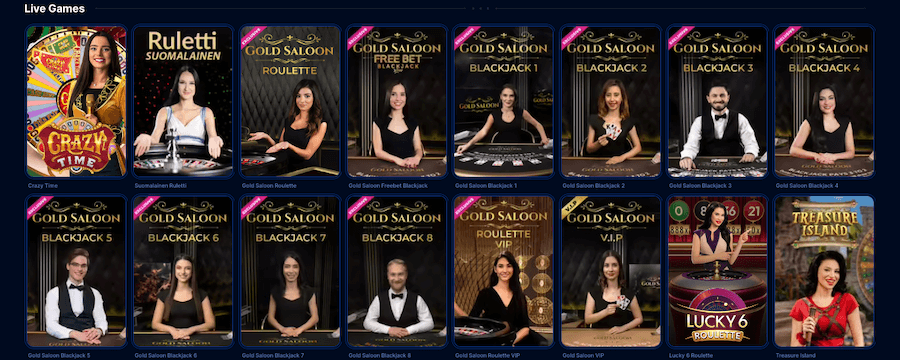 Boomerang bet live games