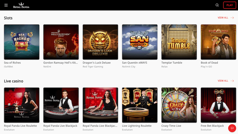 Evolution Gaming, with its innovative prowess, collaborates to deliver top-tier gaming at Royal Panda.