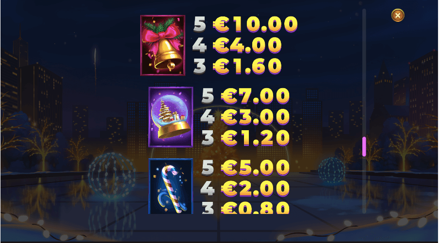 Christmas Plaza DoubleMax boasts 25 paylines, with winning sequences needing to initiate from the leftmost reel.
