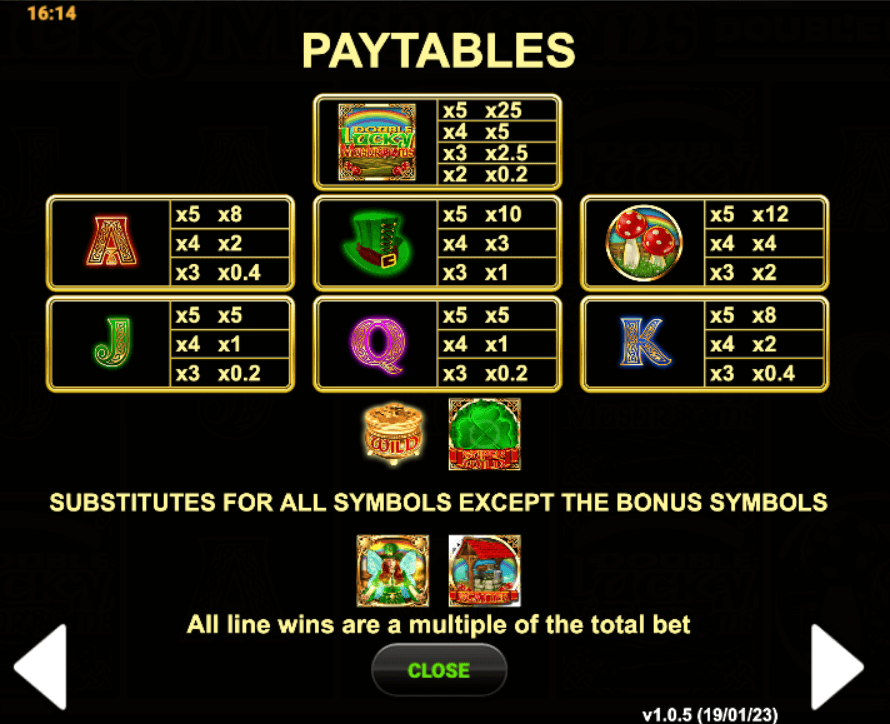 Double Lucky Mushrooms DoubleMax slot symbols in Canadian casinos
