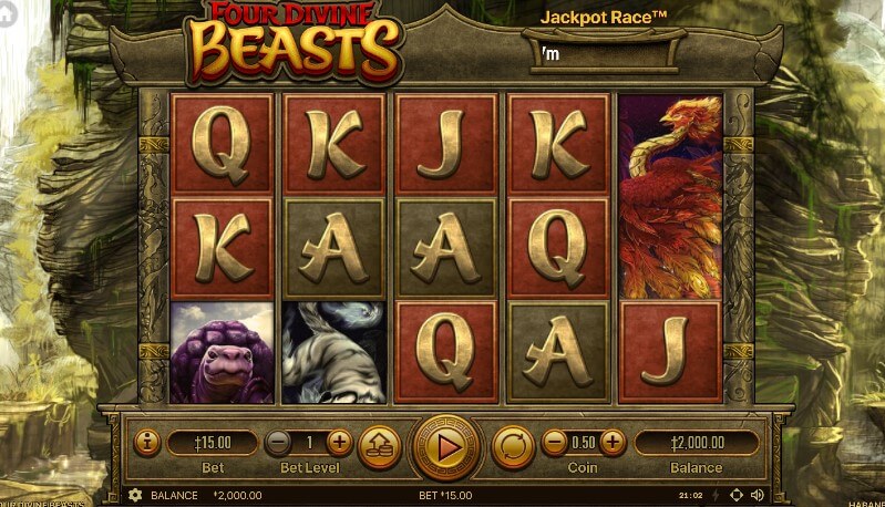 Habanero brings the Four Divine Beasts slot, featuring a captivating Chinese theme.
