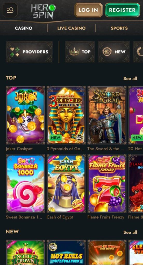HeroSpin - Mobile Casinos