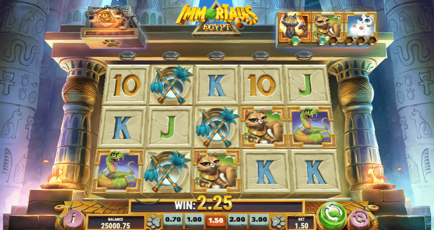 Boasting dynamic gameplay, Immortails of Egypt sets itself apart as a thrilling slot.