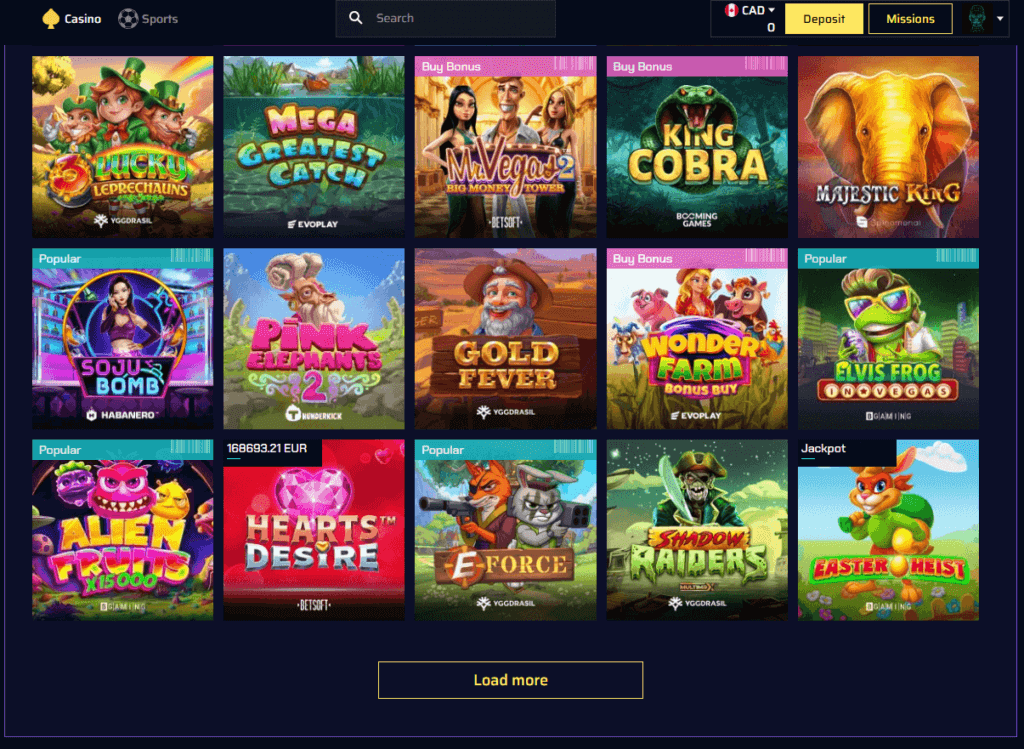 Justbit.io Casino Canada Slots