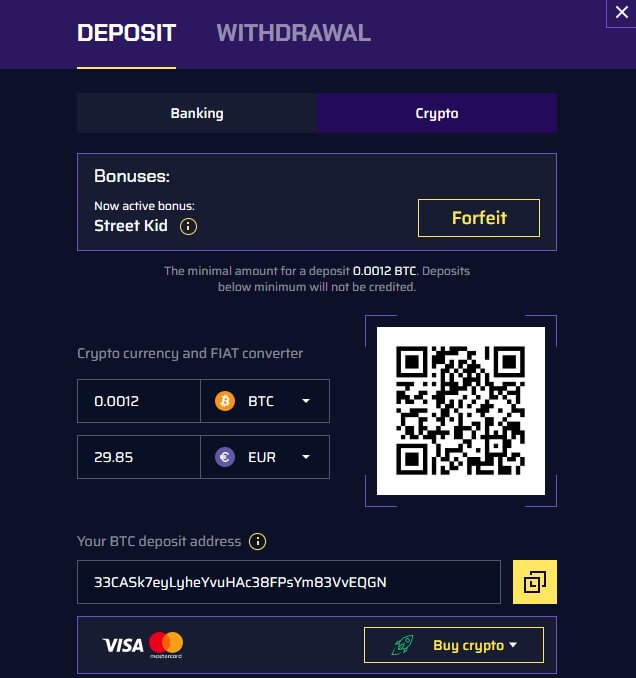 Justbit.io Casino Withdrawals