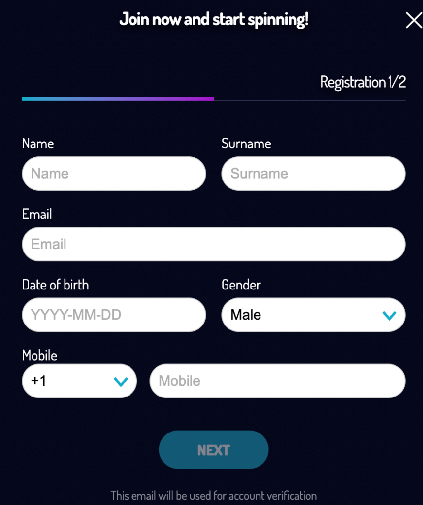Registering at Lucky8 spans over two easy screens. Follow these quick steps to kick-start your player journey.