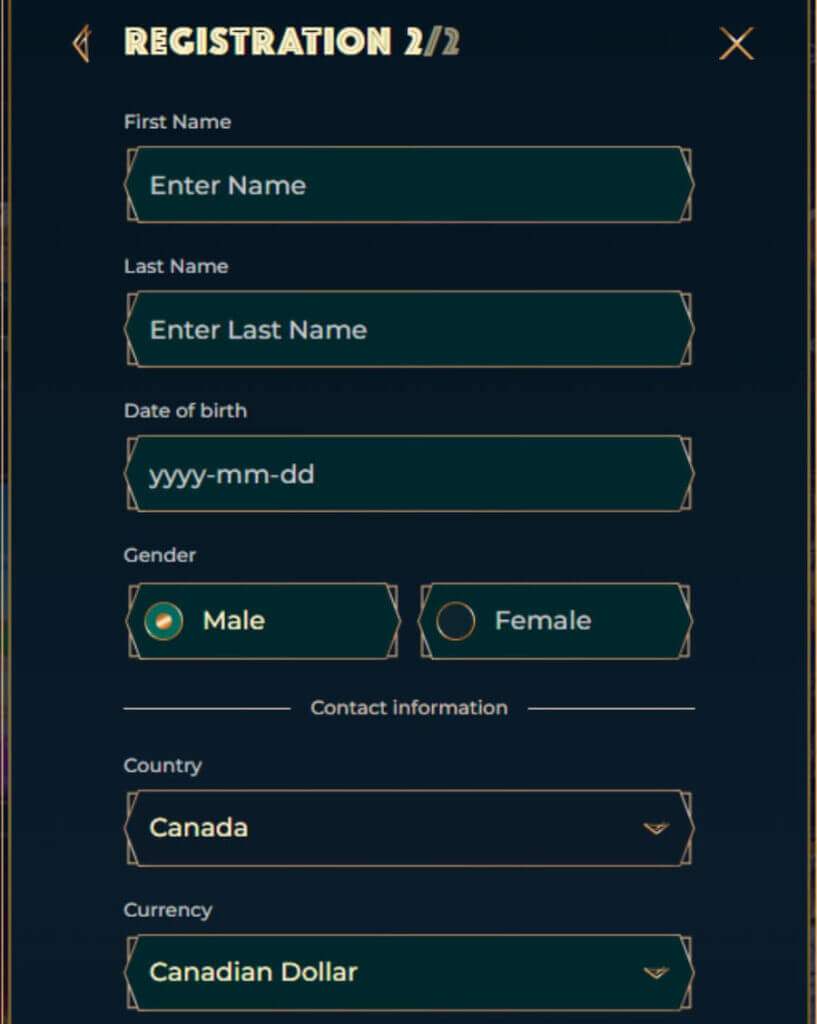 Monsterwin - Register New Player