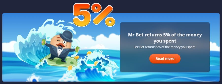 Mr.Bet - Cashback Bonuses