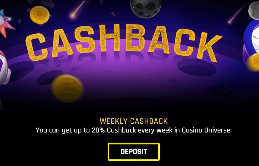 To enjoy a 20% cashback, <strong>achieve level 6 in the VIP club</strong> .