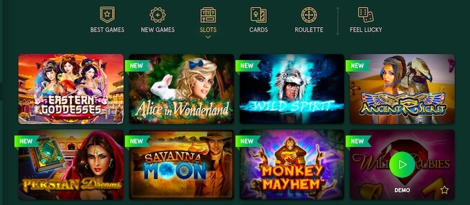 online casino games Canada Casinia casino games