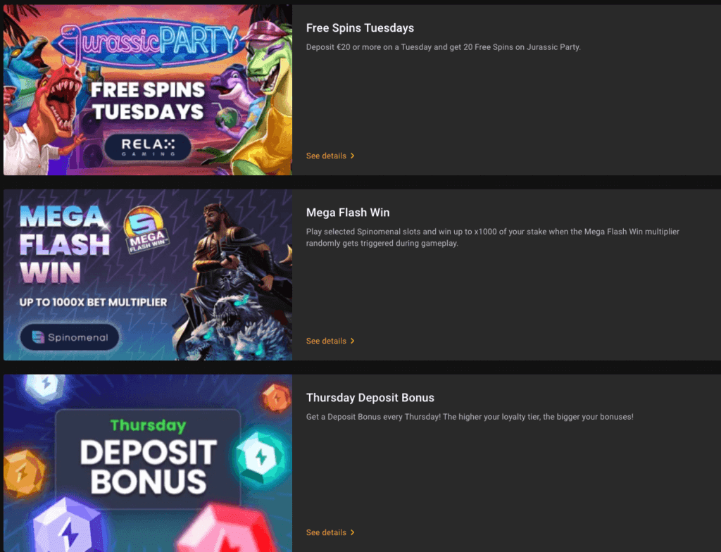 Yes, the VIP Casino experience at Cloudbet is extensive. The Loyalty Club spans six tiers: bronze, silver, emerald, sapphire, and ruby, each offering escalating perks like point multipliers, complimentary spins, custom bonuses, priority support, and personal account managers.