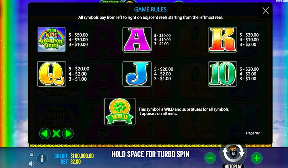 Silverplay Review Examining Payouts in Emerald King Rainbow Road