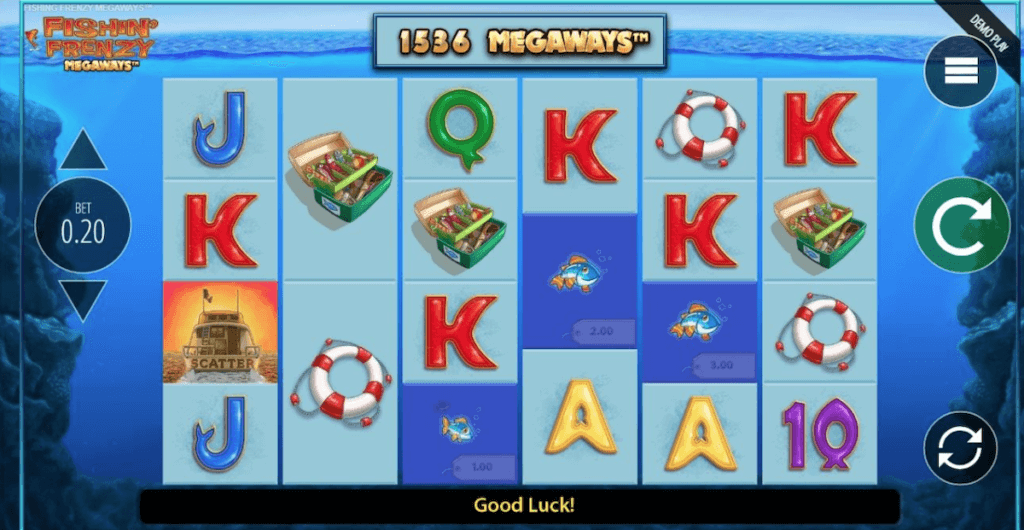 fishin frenzy megaways gameplay