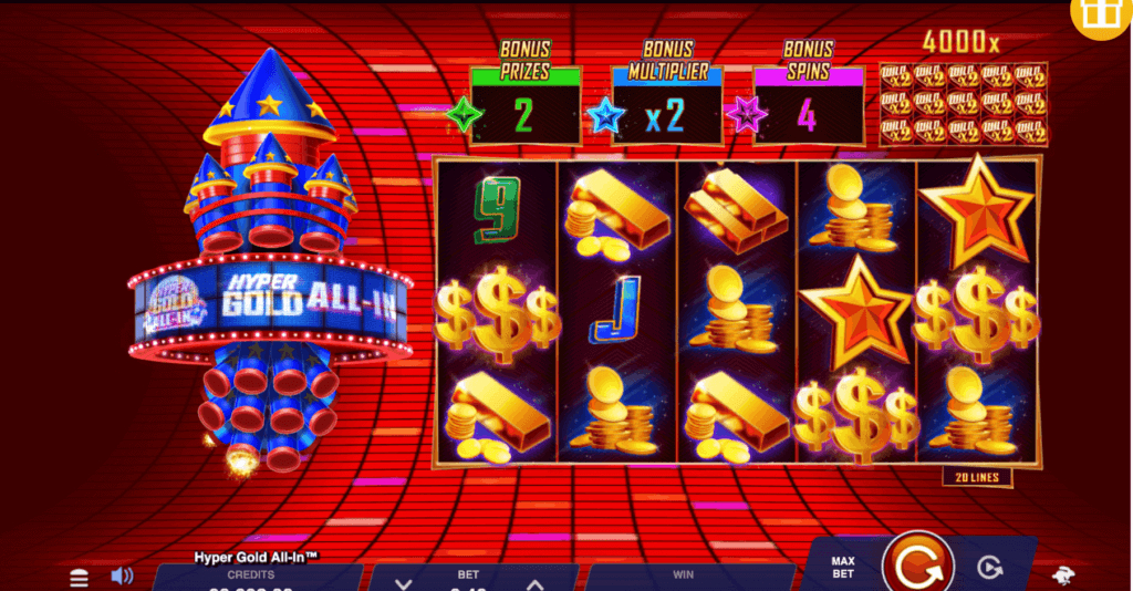 hyper gold all in gameboard