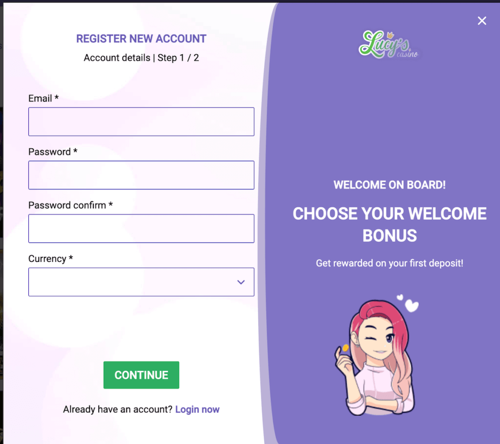 lucys casino registration