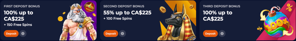 Nine Casino welcome package - Canada Casino