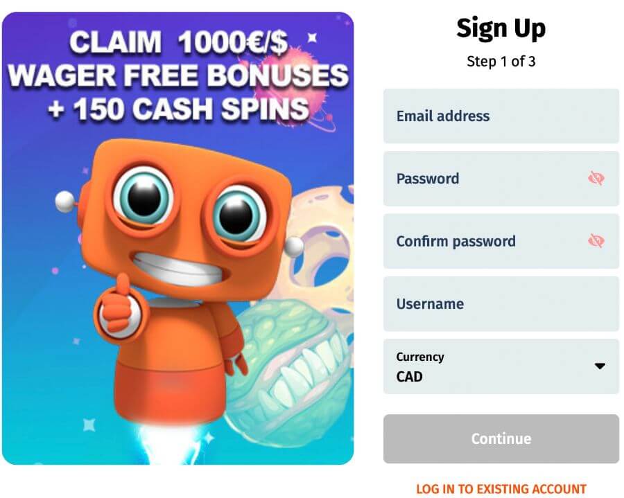 quick signup at happy hugo - trusted canadian casino