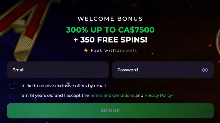 To lay claim to any bonuses detailed above, start by creating a Kosmonaut Casino account. The process is smooth and easy, involving only a few steps: