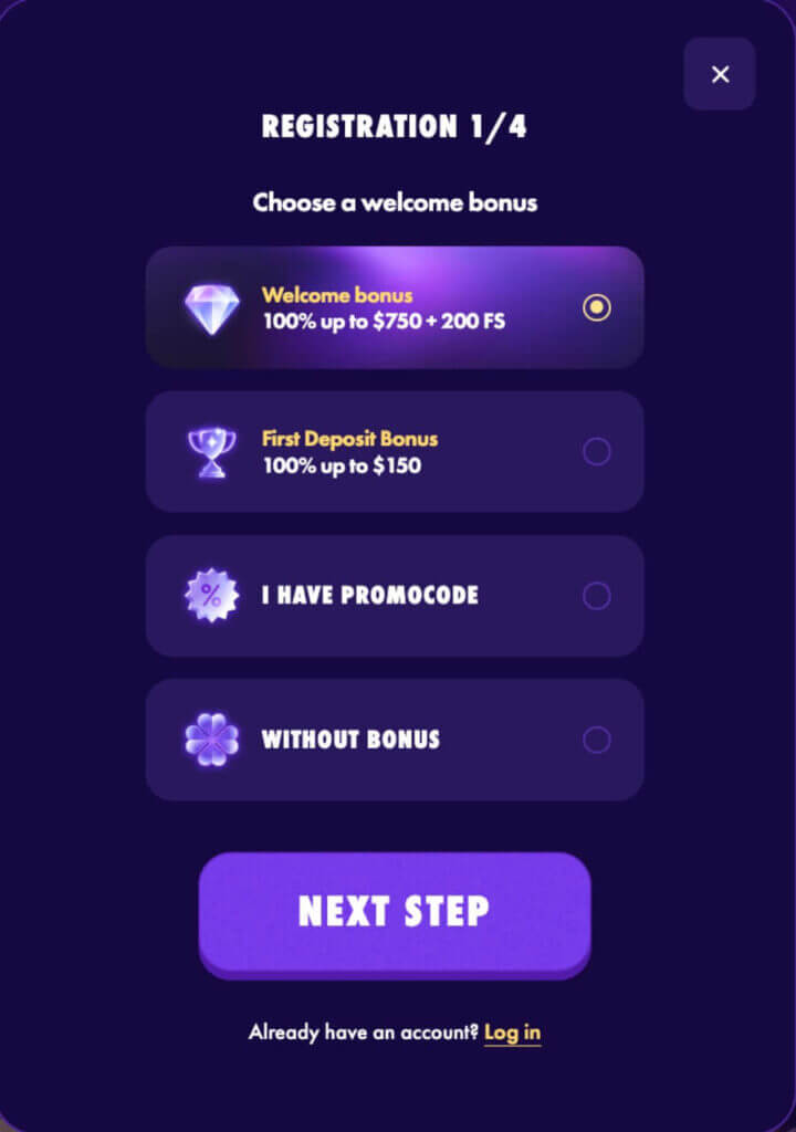 Make your first deposit and start indulging in games!