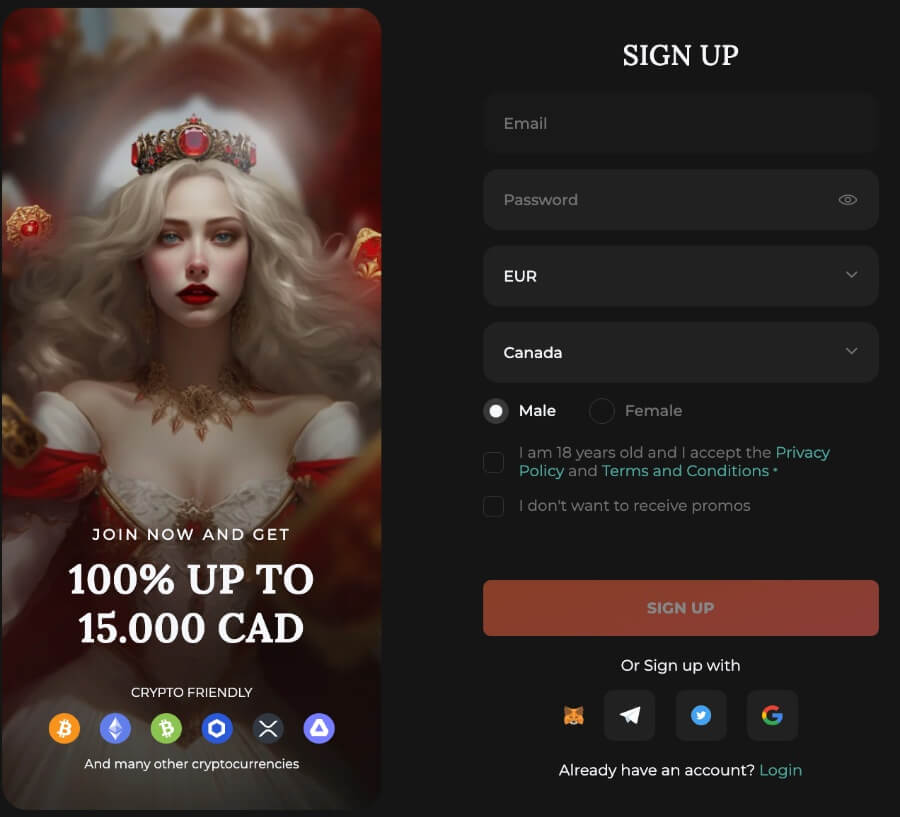 We made an account with Spades Queen effortlessly. Head to their platform, click โSign Upโ, fill in your email, and set a password. A confirmation email will land in your inbox. Post verification, youโre free to explore and claim your rewards!