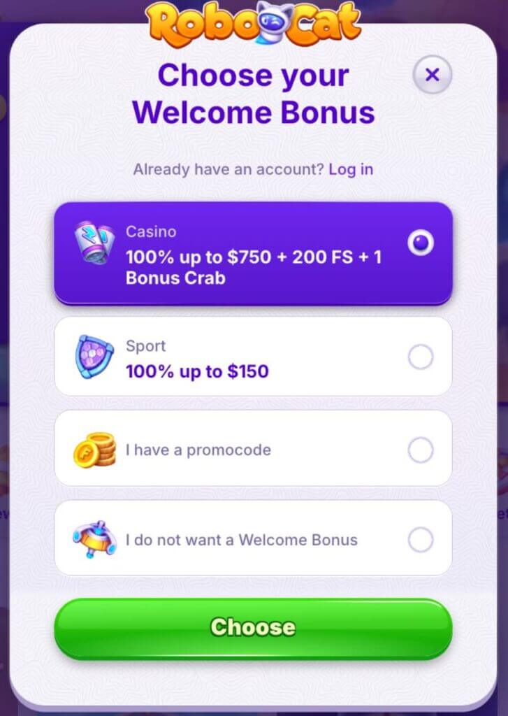 Register at RoboCat Casino - Engage with the Canadian Market