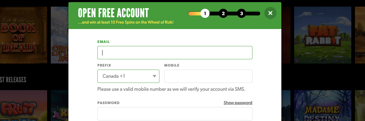 Rizk Registration