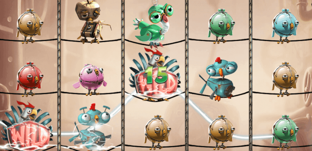 EggoMatic poses as a charming slot reminding players of heroic themes where a rooster triumphs as a guardian amidst hard-working hens.