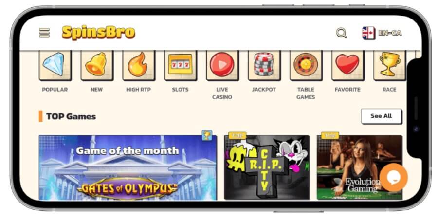 Enjoy Gaming on the Go with SpinsBro’s Mobile-Optimized Canadian Casino